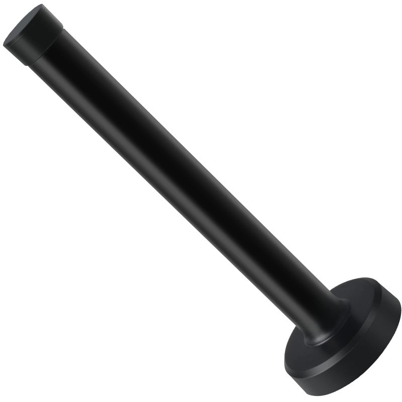 KOLAKO Door Stops, 6 Inch Door Stopper, Wall Mount, Brushed Stainless Steel Extra Long Doorstops with Sound Dampening Rubber Tip Bumper Modern Black Long Doors Stoppers for Bottom of Doors - Image 1
